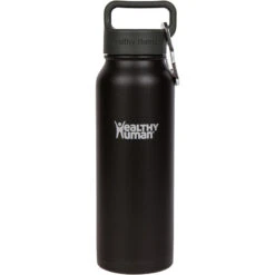 Healthy Human Stein Water Bottle - Pure Black 21oz (620ml)