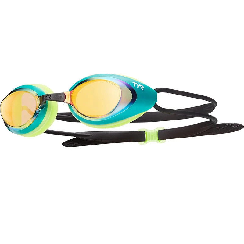 TYR - Blackhawk Racing Mirrored Goggles - Gold/Green 1 TYR - Blackhawk Racing Mirrored Goggles - Gold/Green