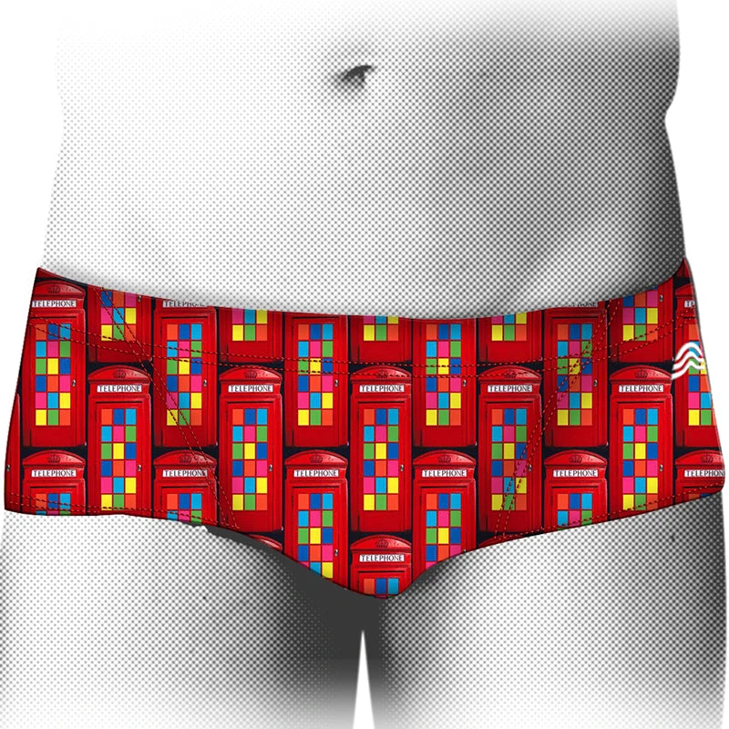 Aquarapid - Men's Telephone Printed Trunk 1 Aquarapid - Men's Telephone Printed Trunk