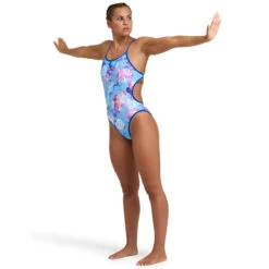 Arena - Allover Reversible Challenge Back Ladies Swimsuit - Neon Blue-Multi 19 Arena - Allover Reversible Challenge Back Ladies Swimsuit - Neon Blue-Multi -Swim and Beyond arena allover reversible challenge back ladies swimsuit neon blue multi 4