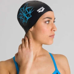 Arena - Bishamon Silicone Cap - Black/Turquoise -Swim and Beyond arena bishamon silicone cap black turquoise 3