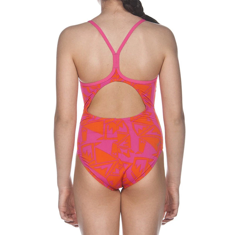 Arena - Fenrir Light Drop Back Junior Swimsuit - Rose/Mango 3 Arena - Fenrir Light Drop Back Junior Swimsuit - Rose/Mango - Image 3