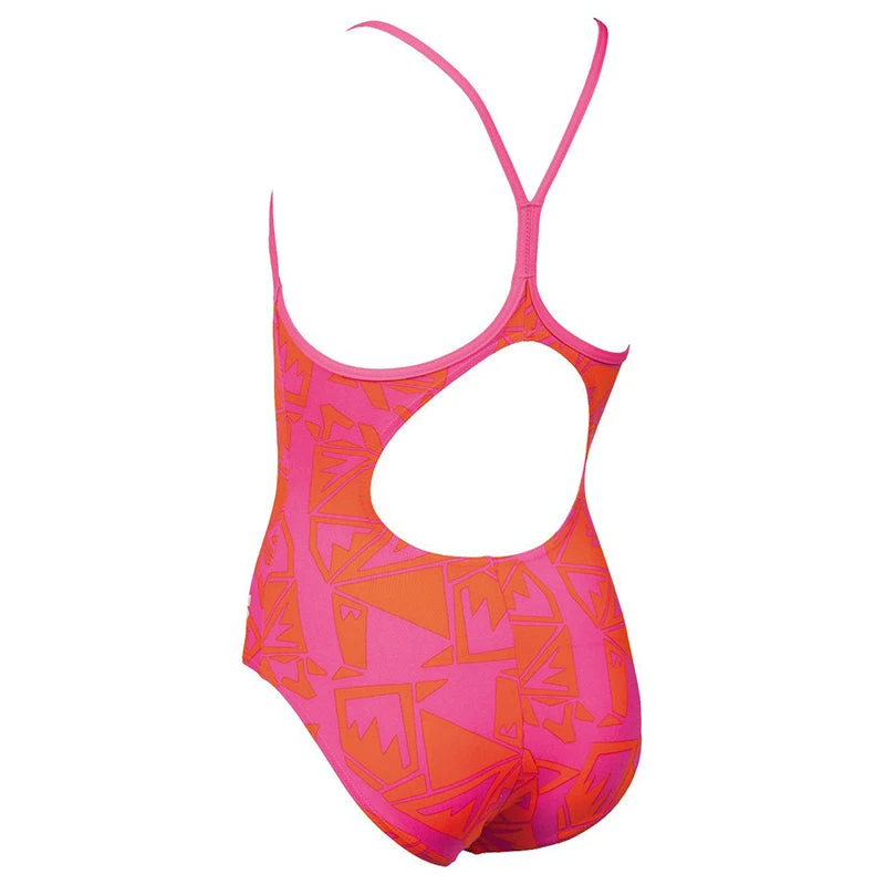 Arena - Fenrir Light Drop Back Junior Swimsuit - Rose/Mango 6 Arena - Fenrir Light Drop Back Junior Swimsuit - Rose/Mango - Image 6