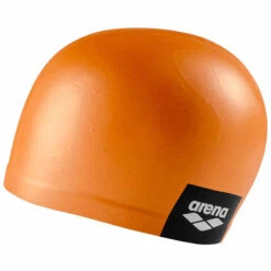 Arena - Logo Moulded Silicone Cap - Pinkish Orange -Swim and Beyond arena logo moulded silicon cap pinkish orange 3