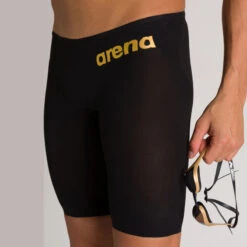 Arena - Men's Powerskin Carbon-AIR² Jammer - Black/Gold -Swim and Beyond arena mens powerskin carbon air jammer black gold 5