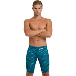 Arena - Men's Powerskin ST Next Eco Jammers – Clean/Sea Blue