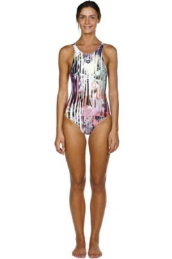 Arena - One Riviera Racerback Ladies Swimsuit - Black/Multi -Swim and Beyond arena riviera ladies one piece black multi coloured 11