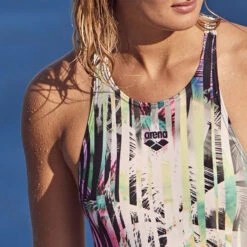 Arena - One Riviera Racerback Ladies Swimsuit - Black/Multi -Swim and Beyond arena riviera ladies one piece black multi coloured 6