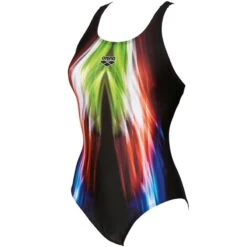 Arena - Shining V-Back Ladies Swimsuit - Black/Soft Green 9 Arena - Shining V-Back Ladies Swimsuit - Black/Soft Green -Swim and Beyond arena shining v back ladies swimsuit black soft green 3