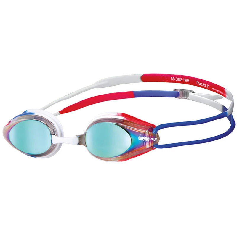 Arena - Tracks Junior Mirror Goggles - Gold/Blue/Red 1 Arena - Tracks Junior Mirror Goggles - Gold/Blue/Red