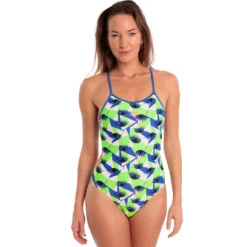 Arena - Eyes Tie Back Ladies Swimsuit - Royal/Multi