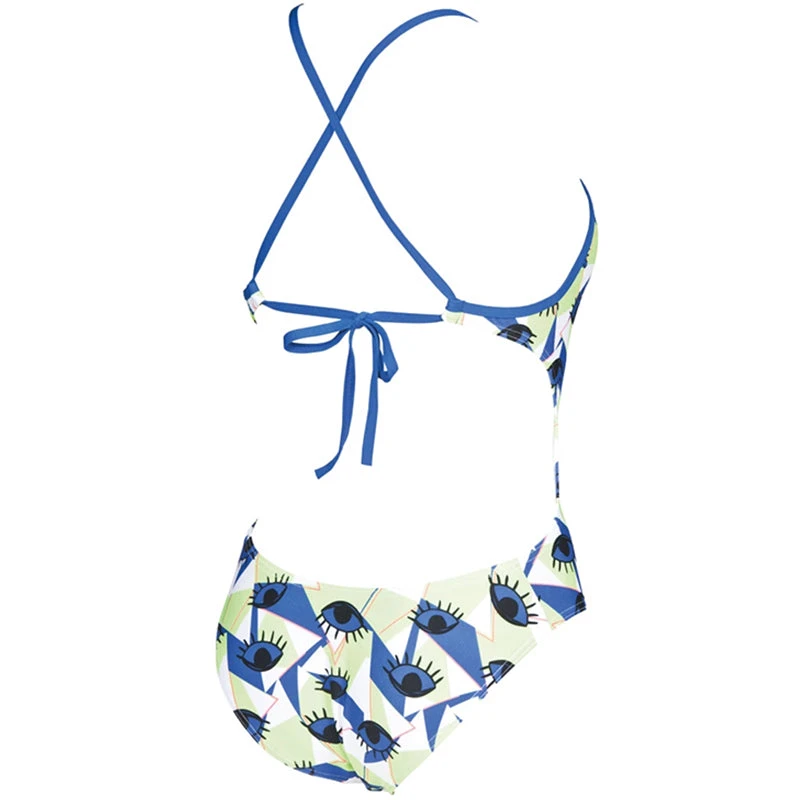 Arena - Eyes Tie Back Ladies Swimsuit - Royal/Multi 4 Arena - Eyes Tie Back Ladies Swimsuit - Royal/Multi - Image 4