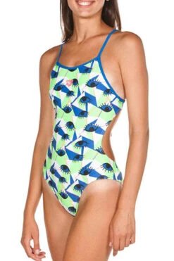 Arena - Eyes Tie Back Ladies Swimsuit - Royal/Multi 14 Arena - Eyes Tie Back Ladies Swimsuit - Royal/Multi -Swim and Beyond arena w eyes tie back one piece multicoloured 5