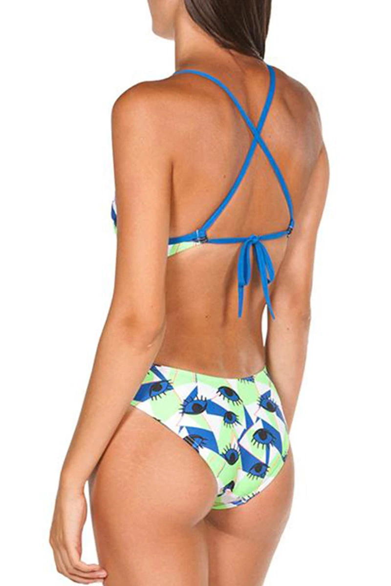 Arena - Eyes Tie Back Ladies Swimsuit - Royal/Multi 6 Arena - Eyes Tie Back Ladies Swimsuit - Royal/Multi - Image 6