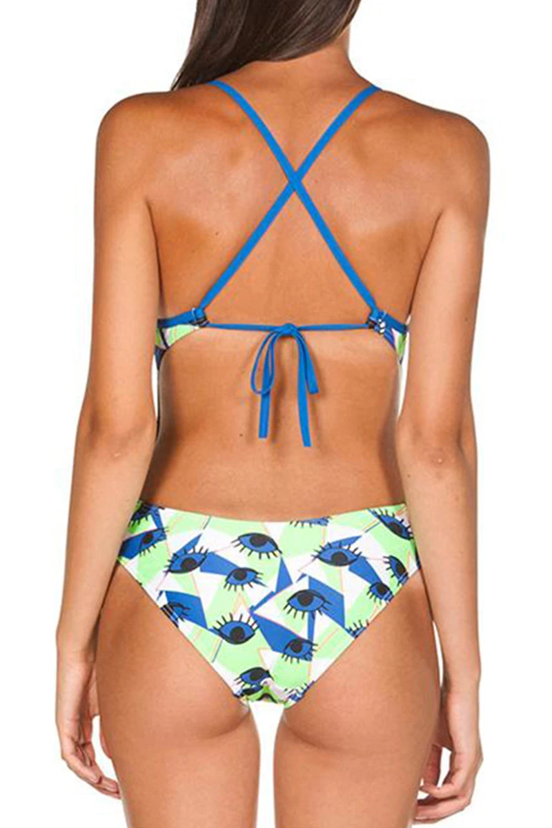 Arena - Eyes Tie Back Ladies Swimsuit - Royal/Multi 7 Arena - Eyes Tie Back Ladies Swimsuit - Royal/Multi - Image 7