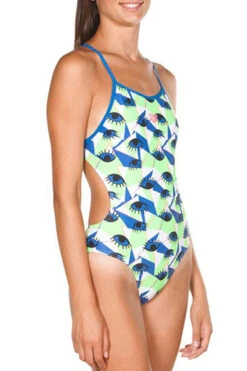 Arena - Eyes Tie Back Ladies Swimsuit - Royal/Multi 18 Arena - Eyes Tie Back Ladies Swimsuit - Royal/Multi -Swim and Beyond arena w eyes tie back one piece multicoloured 9
