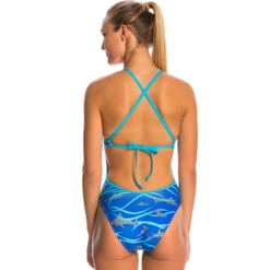 Dolfin - Bellas Blue Finn Tie Back One Piece Swimsuit 9 Dolfin - Bellas Blue Finn Tie Back One Piece Swimsuit -Swim and Beyond dolfin bellas blue finn tie back one piece swimsuit 3