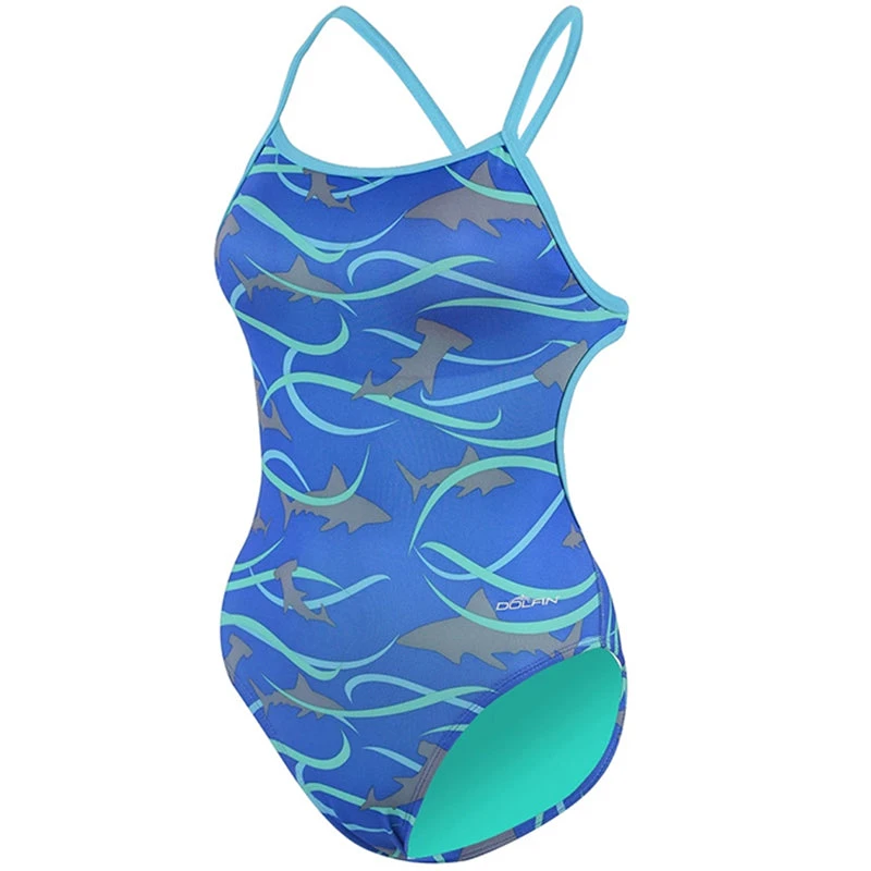 Dolfin - Bellas Blue Finn Tie Back One Piece Swimsuit 4 Dolfin - Bellas Blue Finn Tie Back One Piece Swimsuit - Image 4