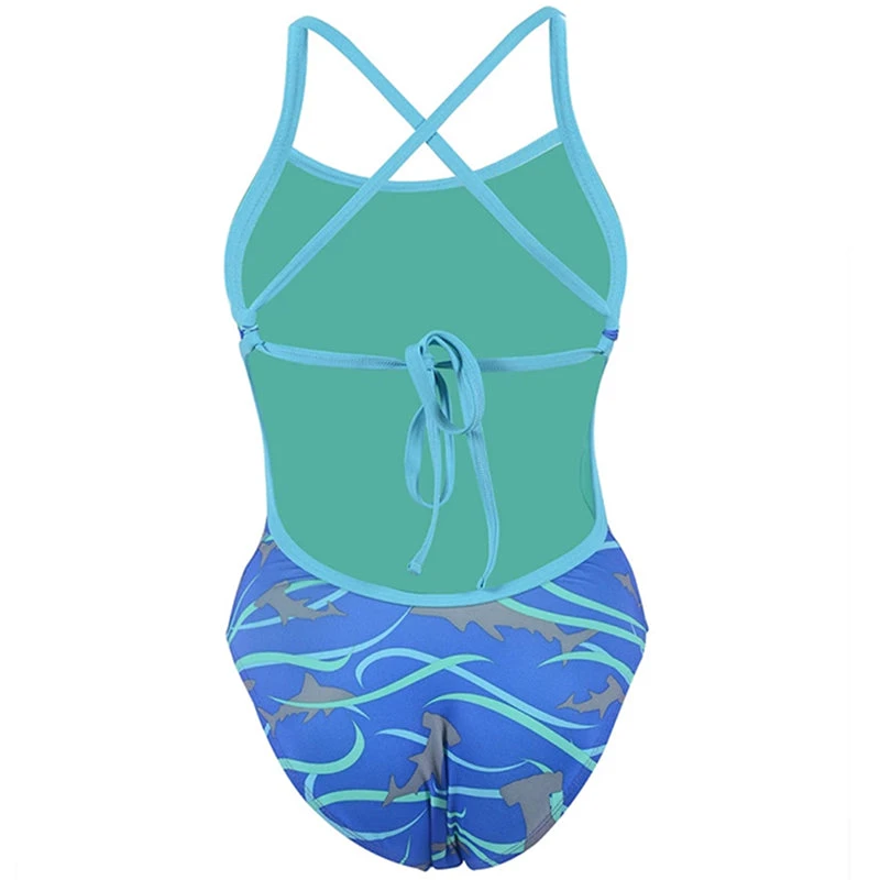 Dolfin - Bellas Blue Finn Tie Back One Piece Swimsuit 5 Dolfin - Bellas Blue Finn Tie Back One Piece Swimsuit - Image 5