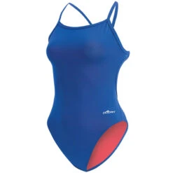Dolfin - Bellas Solid Blue Tie Back One Piece Swimsuit -Swim and Beyond dolfin bellas solid blue tie back one piece 3
