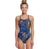 Dolfin - XtraSleek Eco Torrent V-2 Back Swimsuit (Blue/Gold)