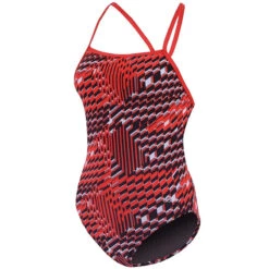 Dolfin - Poly Fusion Enzo MT Back Swimsuit - Red -Swim and Beyond dolfin enzo mt back red one piece swimsuit 4