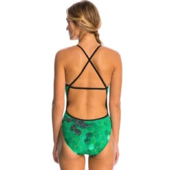 Dolfin - Hornet Cross Back One Piece Green Swimsuit 7 Dolfin - Hornet Cross Back One Piece Green Swimsuit -Swim and Beyond dolfin hornet cross back steel ladies swimsuit green 3
