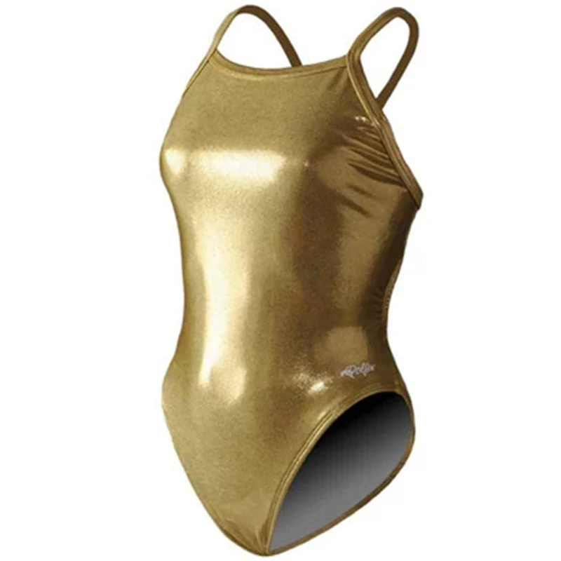 Dolfin - Metallics Gold V2 Back Ladies One Piece 4 Dolfin - Metallics Gold V2 Back Ladies One Piece - Image 4