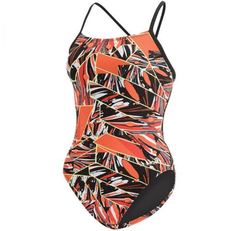 Dolfin - Graphlite Vantage Cross Back Swimsuit - Orange 3 Dolfin - Graphlite Vantage Cross Back Swimsuit - Orange - Image 3