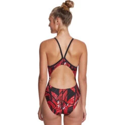 Dolfin - XtraSleek Eco Torrent V-2 Back Swimsuit (Red) -Swim and Beyond dolfin red torrent v back 124 ladies one piece swimsuit 3
