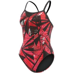 Dolfin - XtraSleek Eco Torrent V-2 Back Swimsuit (Red) -Swim and Beyond dolfin red torrent v back 124 ladies one piece swimsuit 4