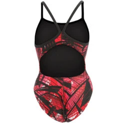 Dolfin - XtraSleek Eco Torrent V-2 Back Swimsuit (Red) -Swim and Beyond dolfin red torrent v back 124 ladies one piece swimsuit 5