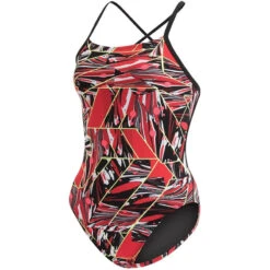 Dolfin - Graphlite Vantage Cross Back Swimsuit - Red -Swim and Beyond dolfin red vantage cross back ladies one piece swimsuit 3