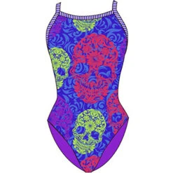 Dolfin Uglies - Sugar Skulls V-2 Back One Piece Swimsuit