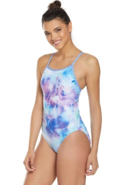 Dolfin Uglies - Tempest Blue V-2 Back One Piece Swimsuit -Swim and Beyond dolfin uglies tempest blue v 2 back ladies one piece 480 7