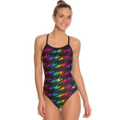 Dolfin - Winners Bolt V-2 Back Prints One Piece Swimsuit