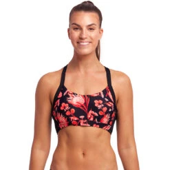 Funkita - Acacia Rose - Ladies Hold Steady Crop Top