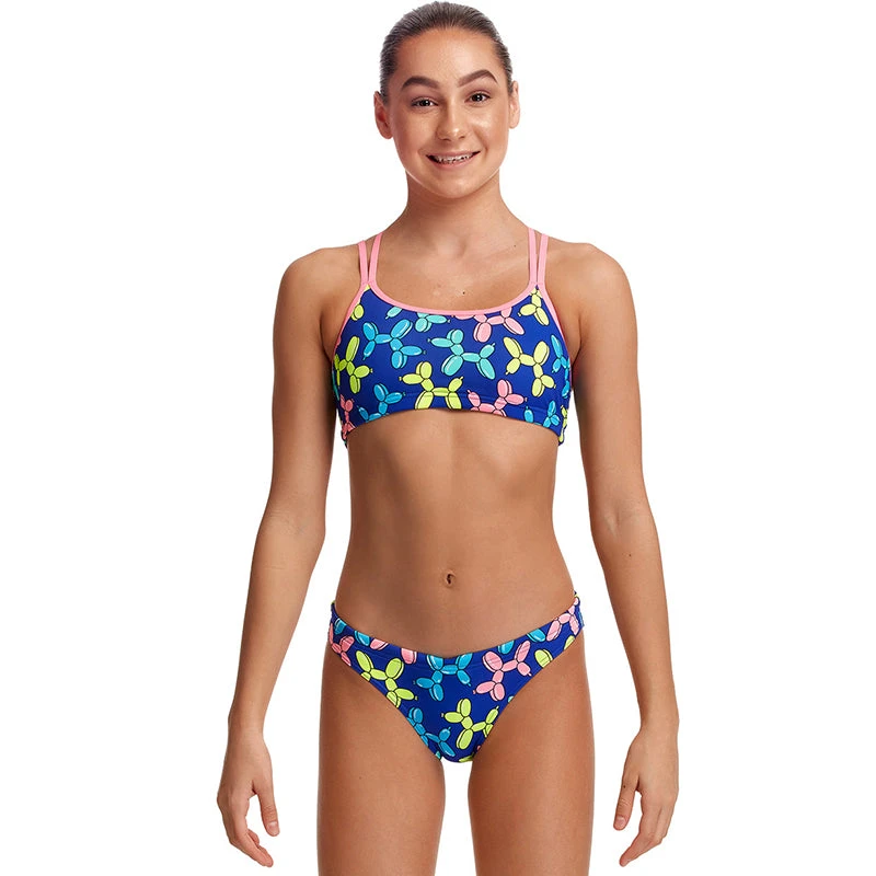 Funkita - Balloon Dog - Girls Criss Cross Two Piece 1 Funkita - Balloon Dog - Girls Criss Cross Two Piece