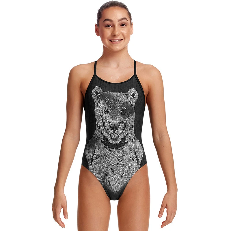 Funkita - Bear Bum - Girls Diamond Back One Piece 1 Funkita - Bear Bum - Girls Diamond Back One Piece
