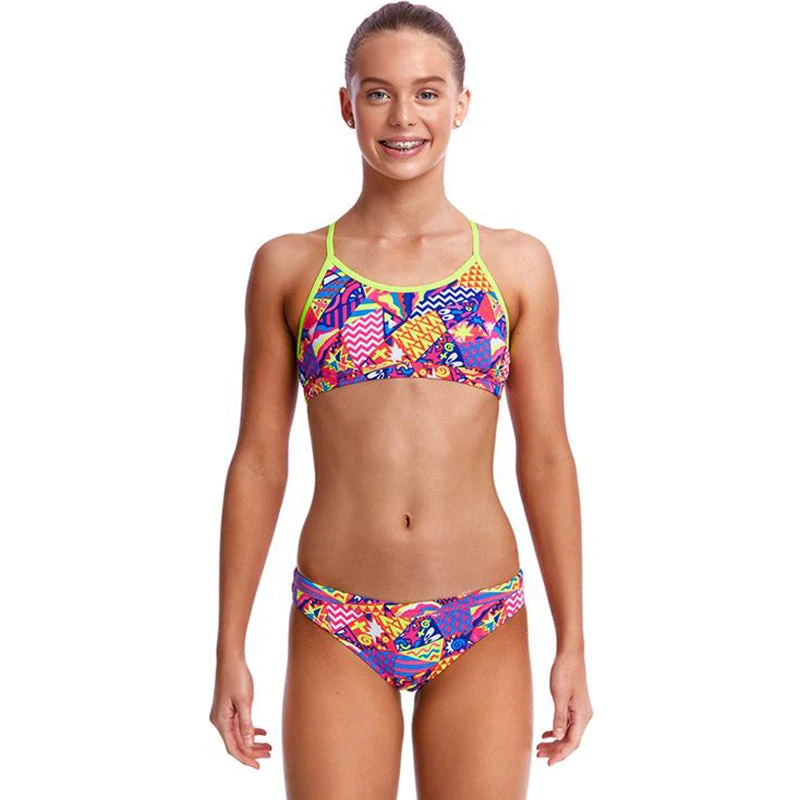 Funkita - Bee Bop - Girls Racerback Two Piece 1 Funkita - Bee Bop - Girls Racerback Two Piece