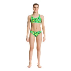Funkita - Fluro Fracture - Girls Racerback Two Piece 7 Funkita - Fluro Fracture - Girls Racerback Two Piece -Swim and Beyond funkita bikini girls swimwear fluro fracture racerback two piece 4