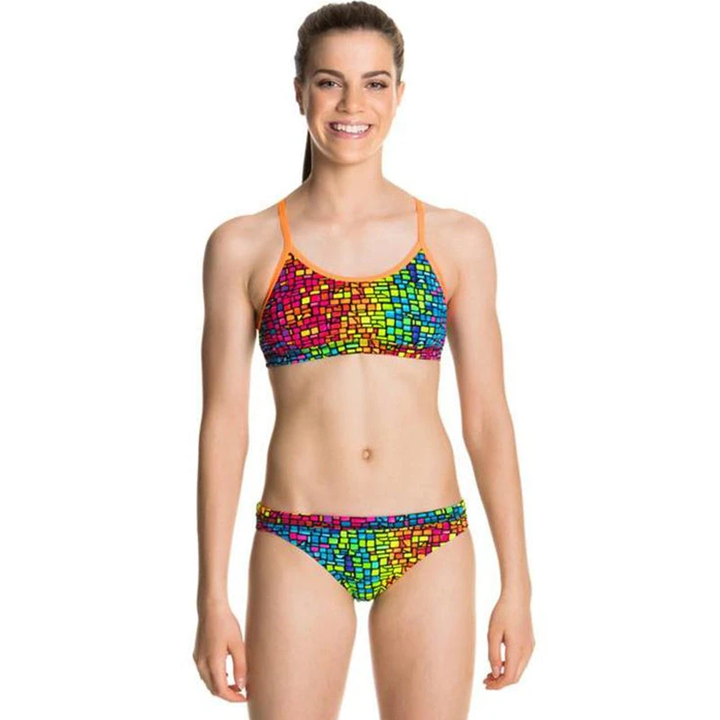 Funkita - Mosaic Magic - Girls Racerback Two Piece 1 Funkita - Mosaic Magic - Girls Racerback Two Piece