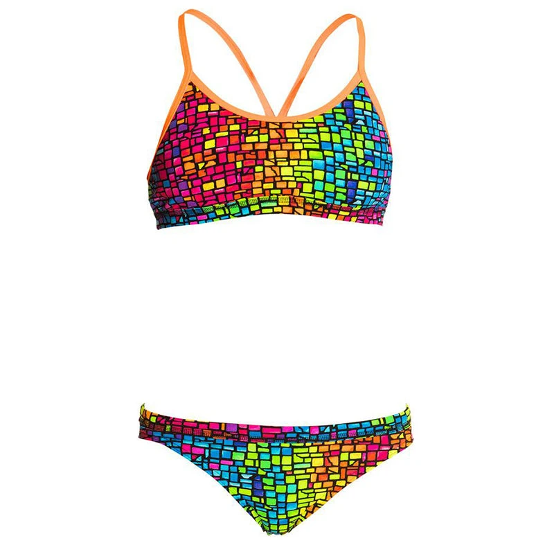 Funkita - Mosaic Magic - Girls Racerback Two Piece 2 Funkita - Mosaic Magic - Girls Racerback Two Piece - Image 2