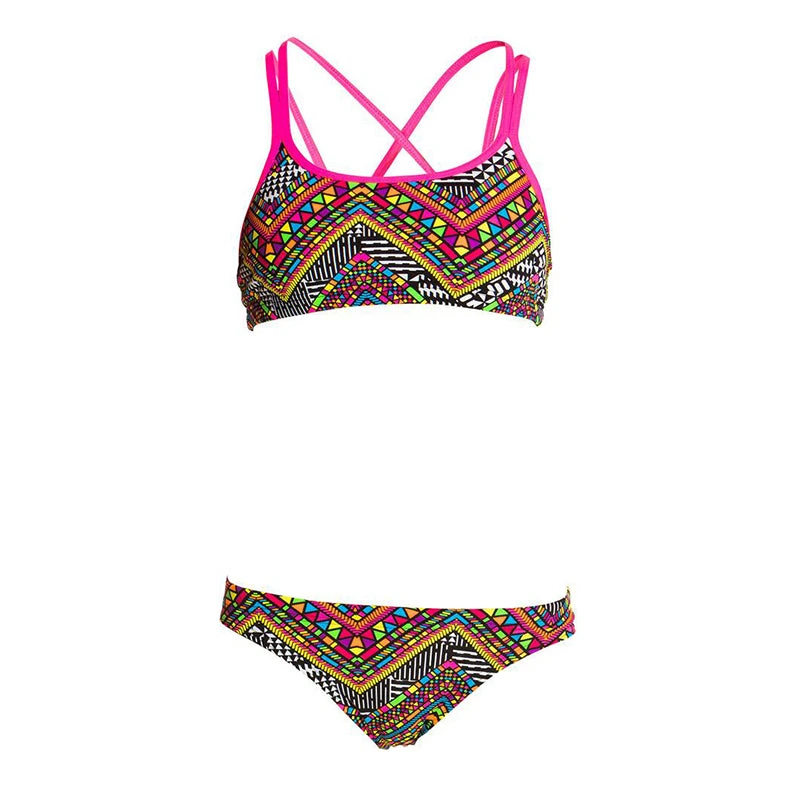 Funkita - Wild Fire - Girls Criss Cross Back Two Piece 2 Funkita - Wild Fire - Girls Criss Cross Back Two Piece - Image 2