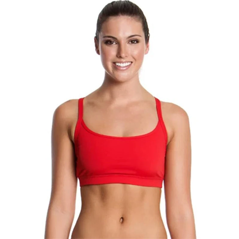 Funkita - Still Red - Ladies Sports Bikini Top 1 Funkita - Still Red - Ladies Sports Bikini Top