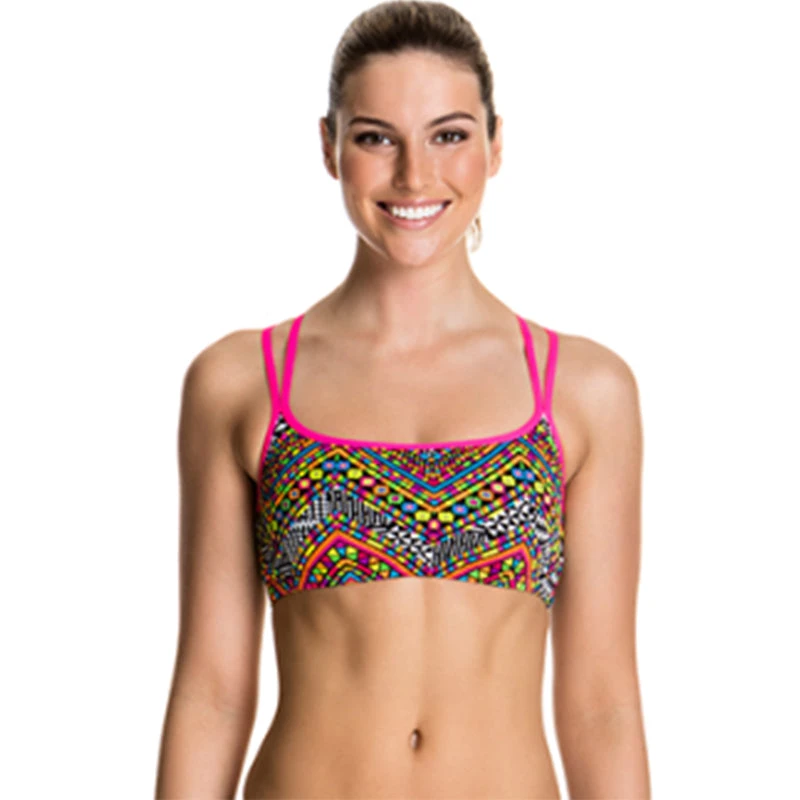 Funkita - Wild Fire - Ladies Bikini Criss Cross Top 1 Funkita - Wild Fire - Ladies Bikini Criss Cross Top