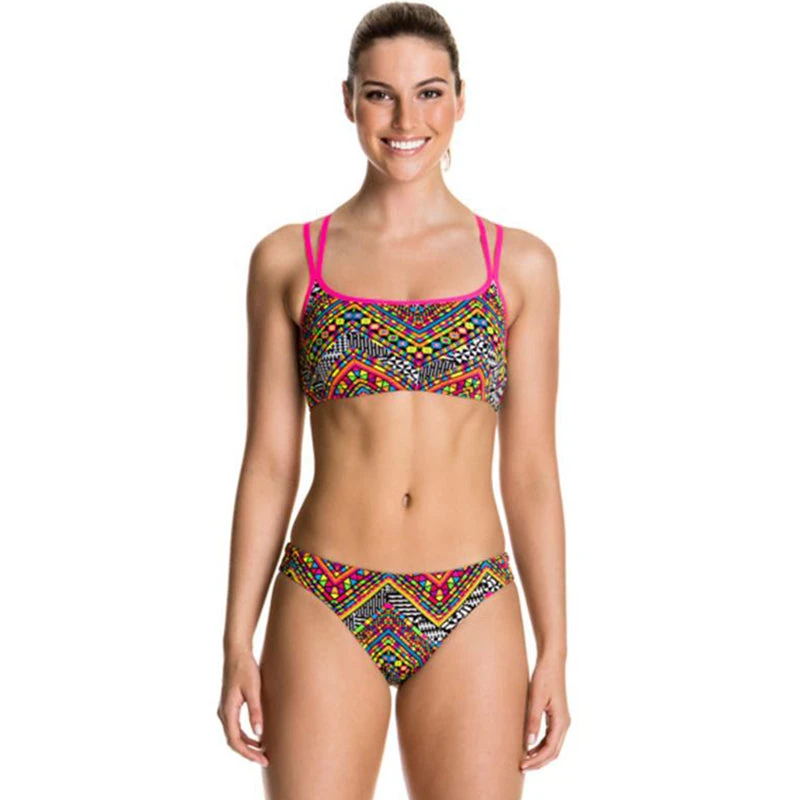 Funkita - Wild Fire - Ladies Bikini Criss Cross Top 4 Funkita - Wild Fire - Ladies Bikini Criss Cross Top - Image 4