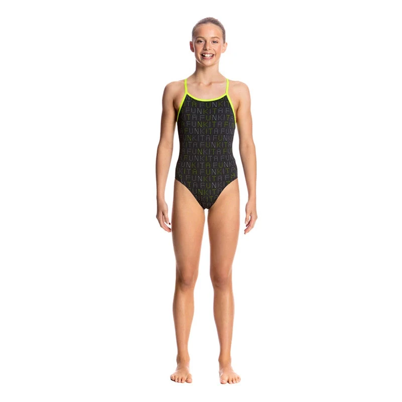 Funkita - Binary Babe - Girls Diamond Back One Piece 4 Funkita - Binary Babe - Girls Diamond Back One Piece - Image 4