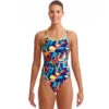 Funkita - Blocked Bars - Ladies Diamond Back One Piece