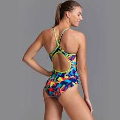 Funkita - Blocked Bars - Ladies Diamond Back One Piece -Swim and Beyond funkita blocked bars ladies diamond back one piece 4